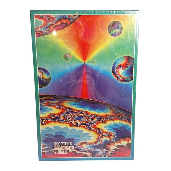 F.X. Schmid Other - Color My World 500 Piece FX Schmid Puzzle Psychedelic Fractal Art Hippie Tie Dye